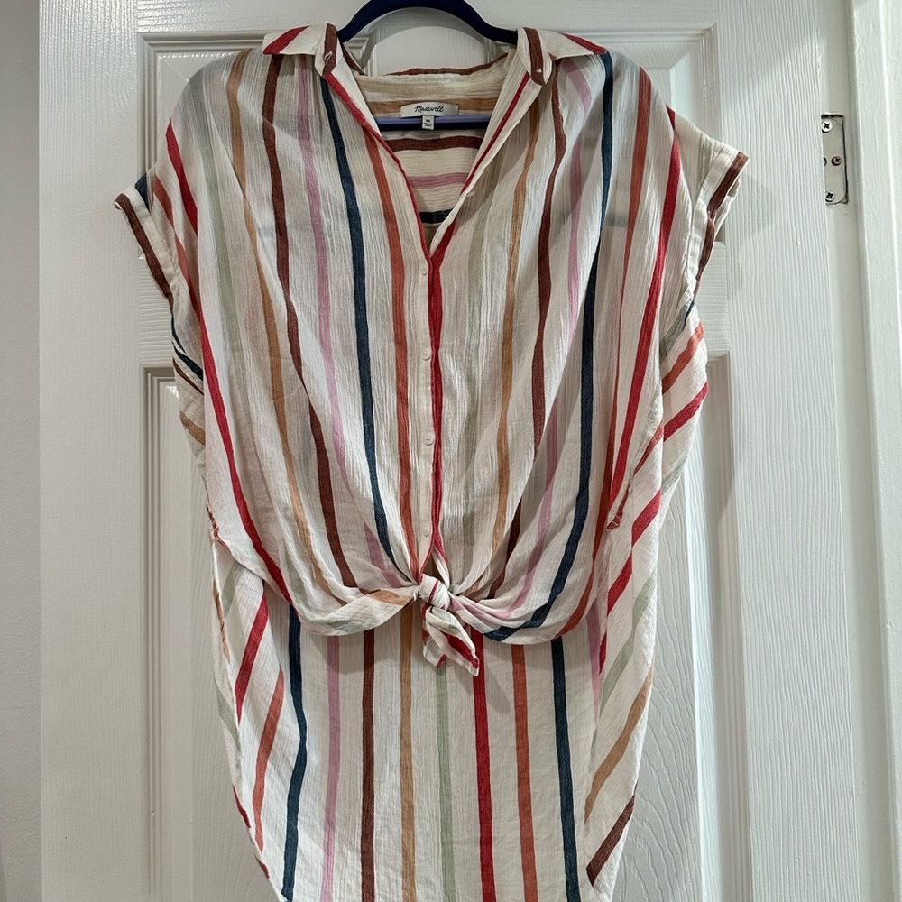 Madewell button up shirt tunic XS